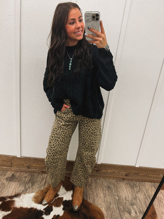 Barrel Babe Leopard Denim