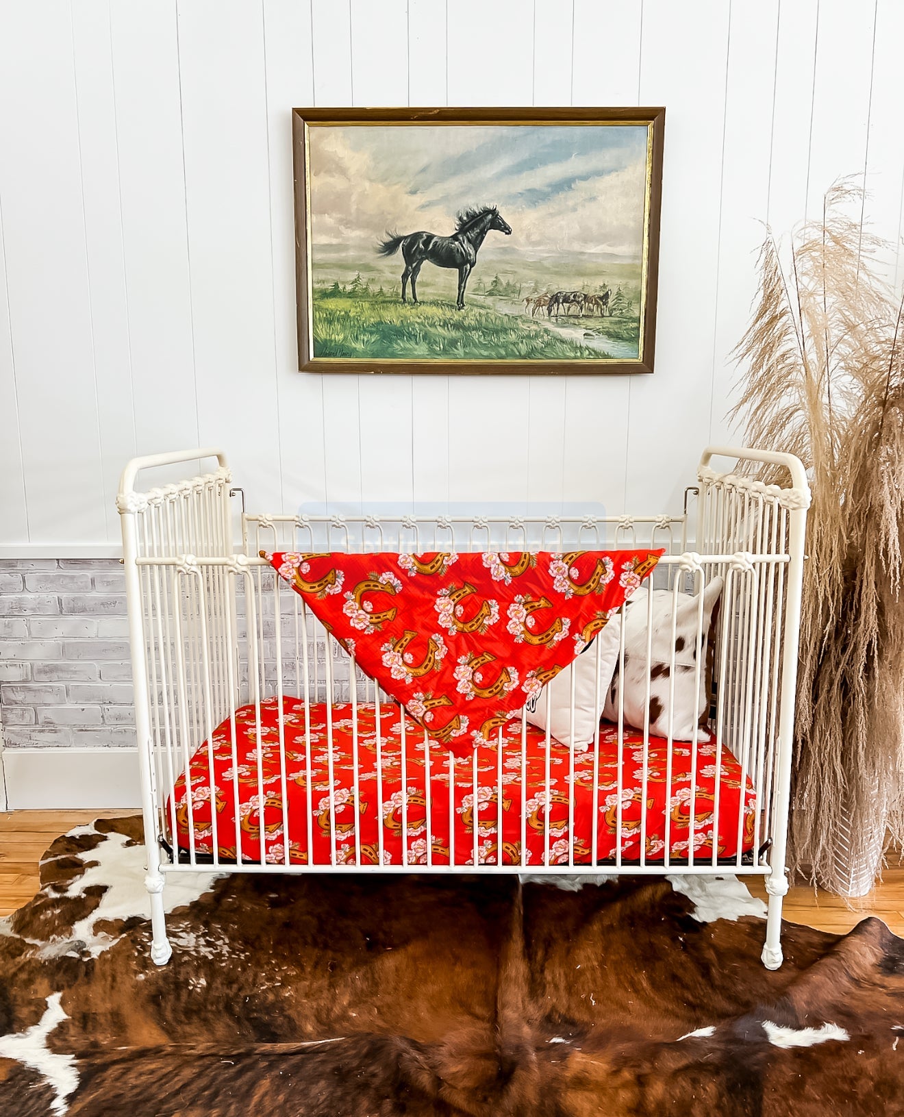 Wildflower Horseshoe Bamboo Swaddle