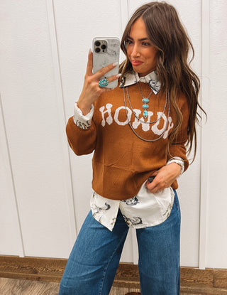 (restocking)Howdy Cozy Sweater (Mocha)