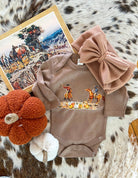 Fall Gathering Longsleeve Onesie(little kid)(truffle)