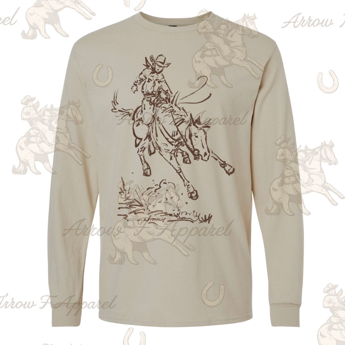 Cody Down N Out Sketch | Western Heritage Long Sleeve Tee