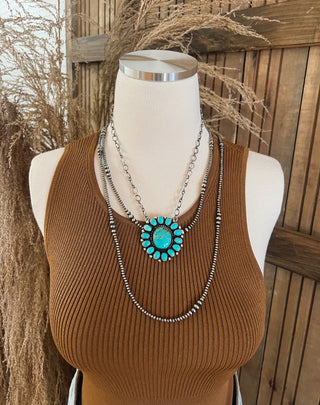 The Corner Stone Turquoise Chain Necklace