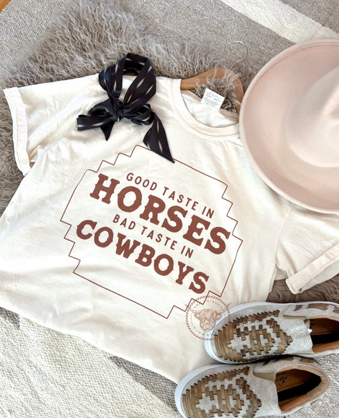 Good Taste in Horses S/S Tee(Adult)(Cream) – theFRINGEDpineapple