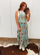 Howdy Retro Cowboy Overall Dress