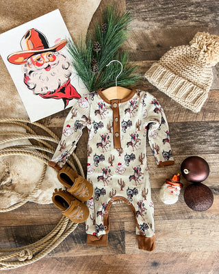 Broncin' Christmas Romper (Baby)