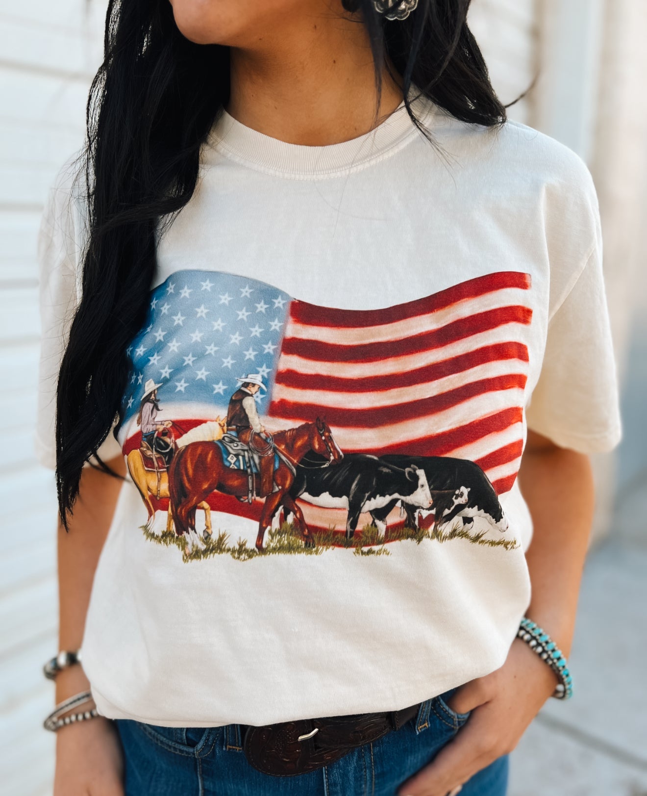 Stars Stripes & Saddle Rides Tee