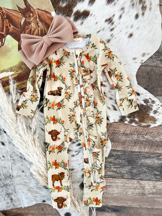 Floral Highland  Fall WesternJammies