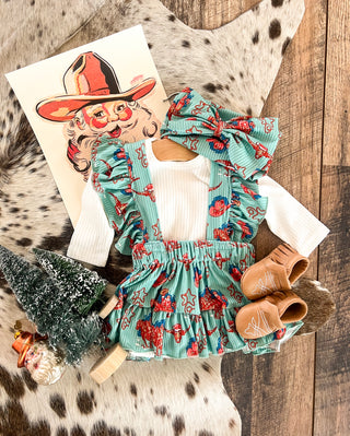 Cowboy Christmas  Romper Dress((Little Kid)