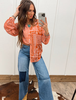 Bandana Flowy Blouse