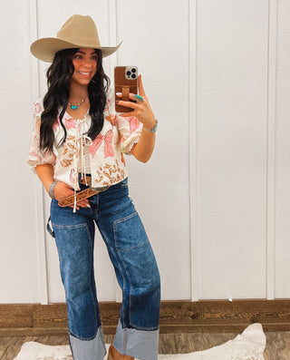 Cowgirl Sweetheart Coquette Blouse