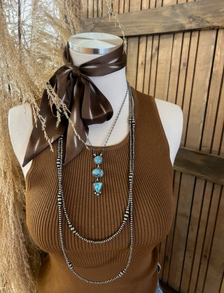 3 Stone Turquoise Necklace