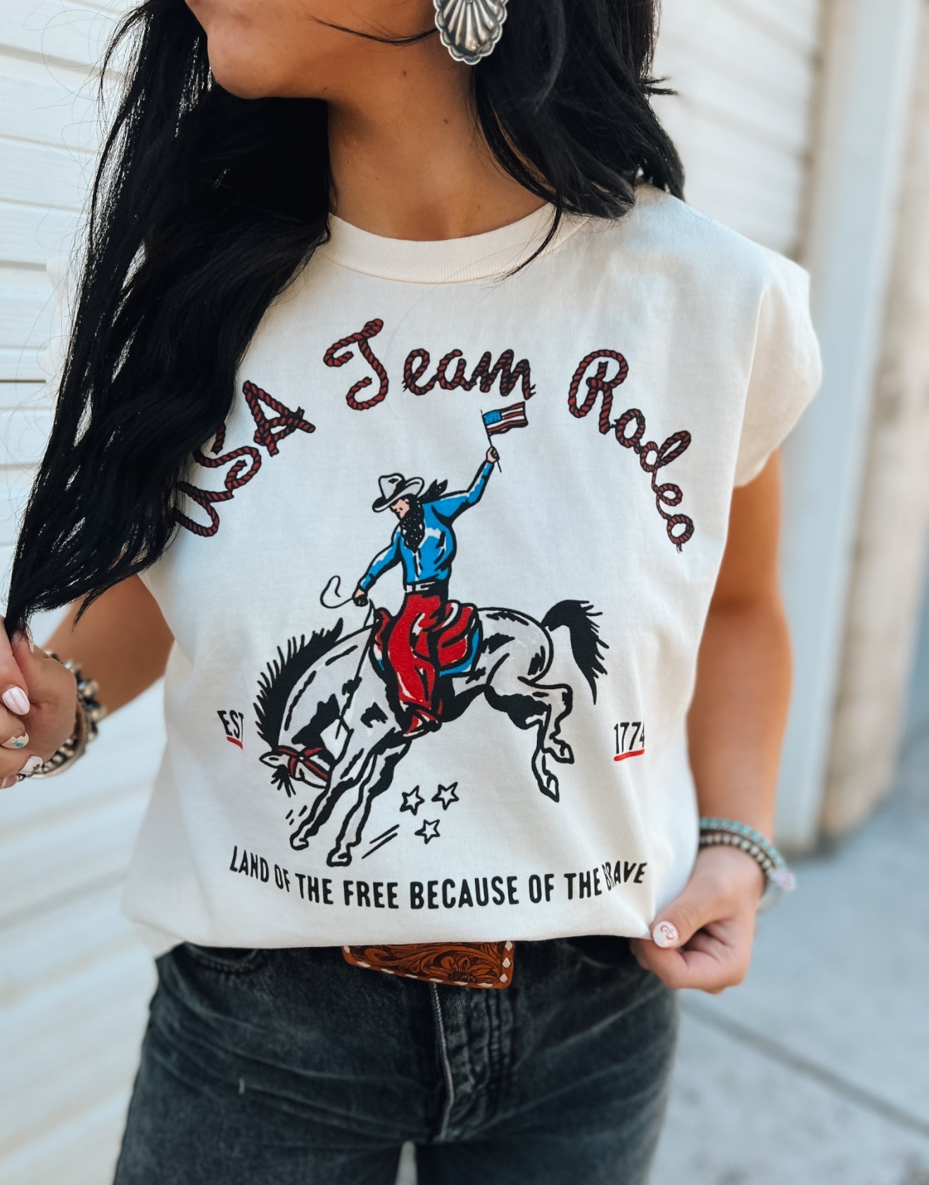 USA Rodeo Team Bronc Muscle Tank