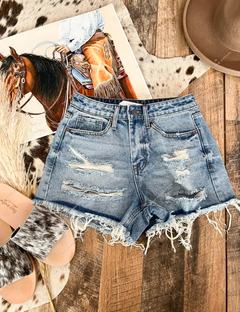 90’s Distressed Denim Babes Shorts(SoMe)
