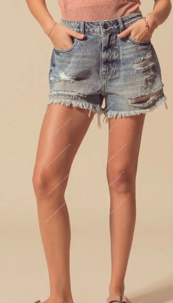 90’s Distressed Denim Babes Shorts(SoMe)