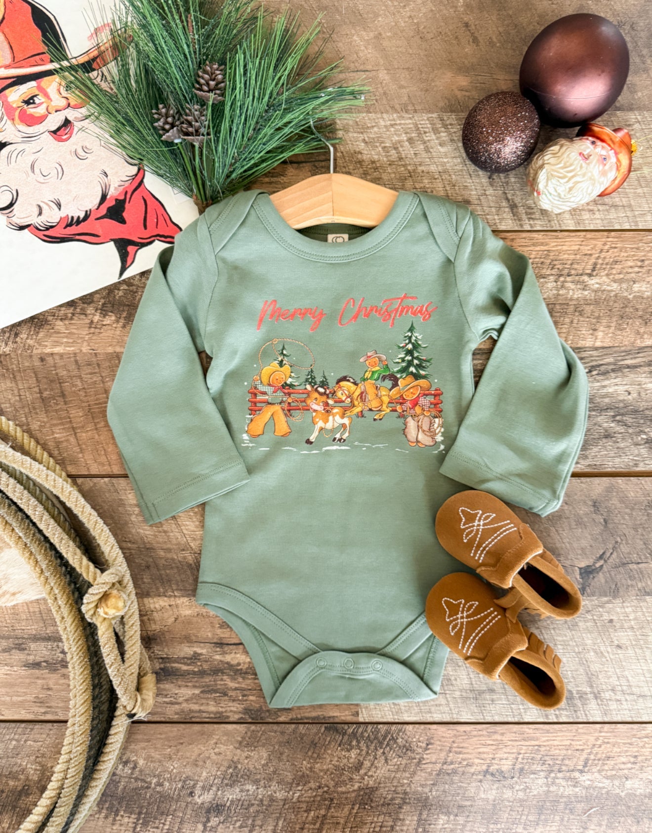 Gingerbread Design (Onesie/ Tee -)Infant/toddler/youth(green)