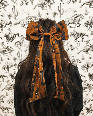 Country Couture Hair Bow (Camel)