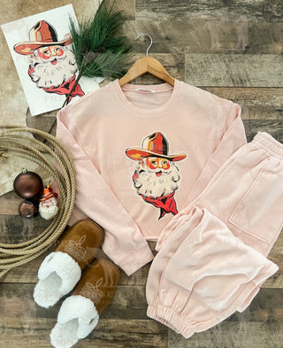 Cowboy Santa Set(Cropped Pink)