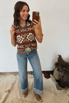 South West Button Up Vest (Brown) Tops - Outwear