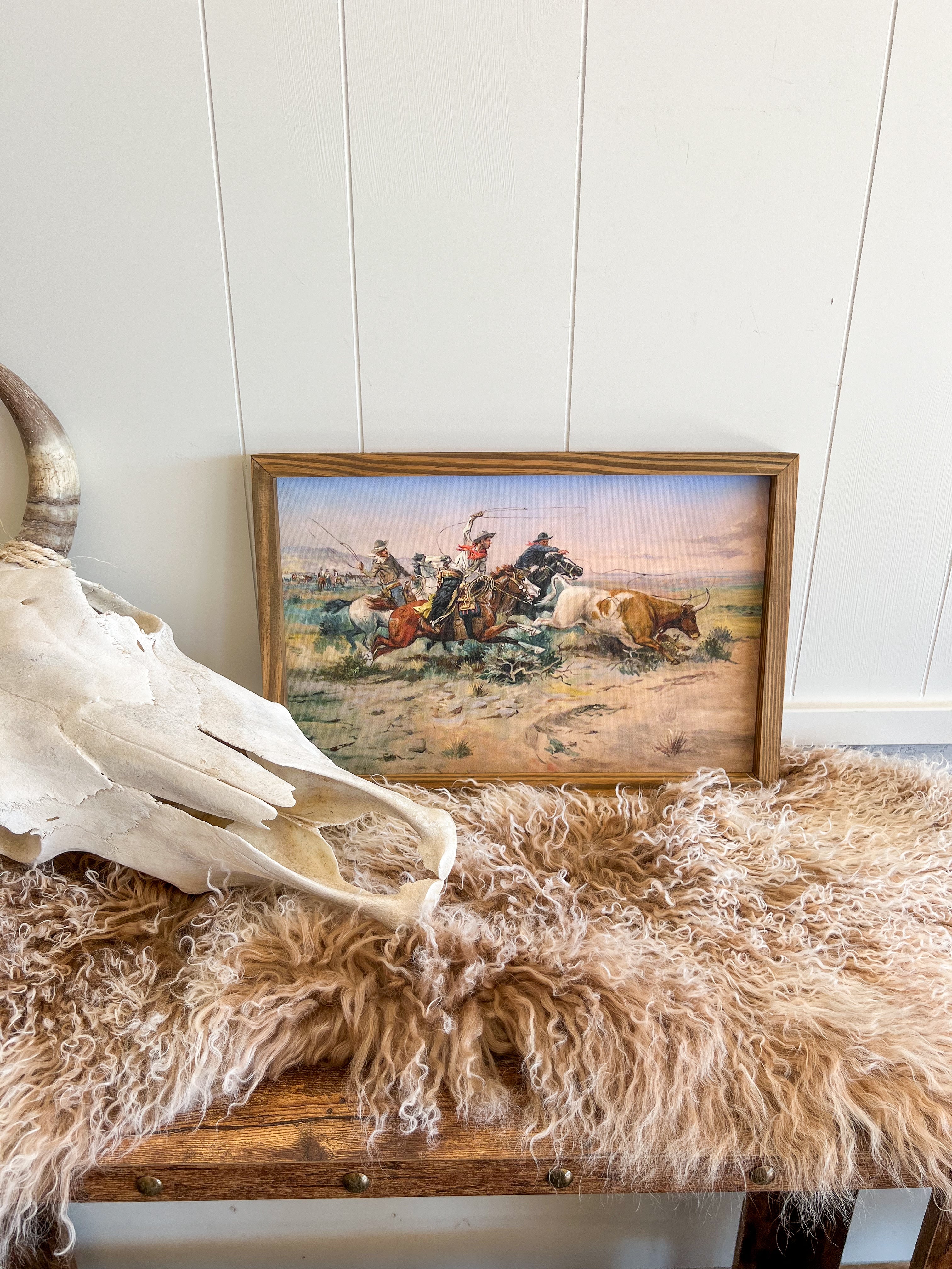 The Cattle Drive Round Cowboys Sign 2.0

