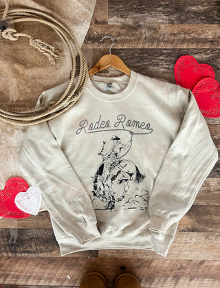 Rodeo Romeo Valentines Tee or Sweatshirt (Cream) (Adult)