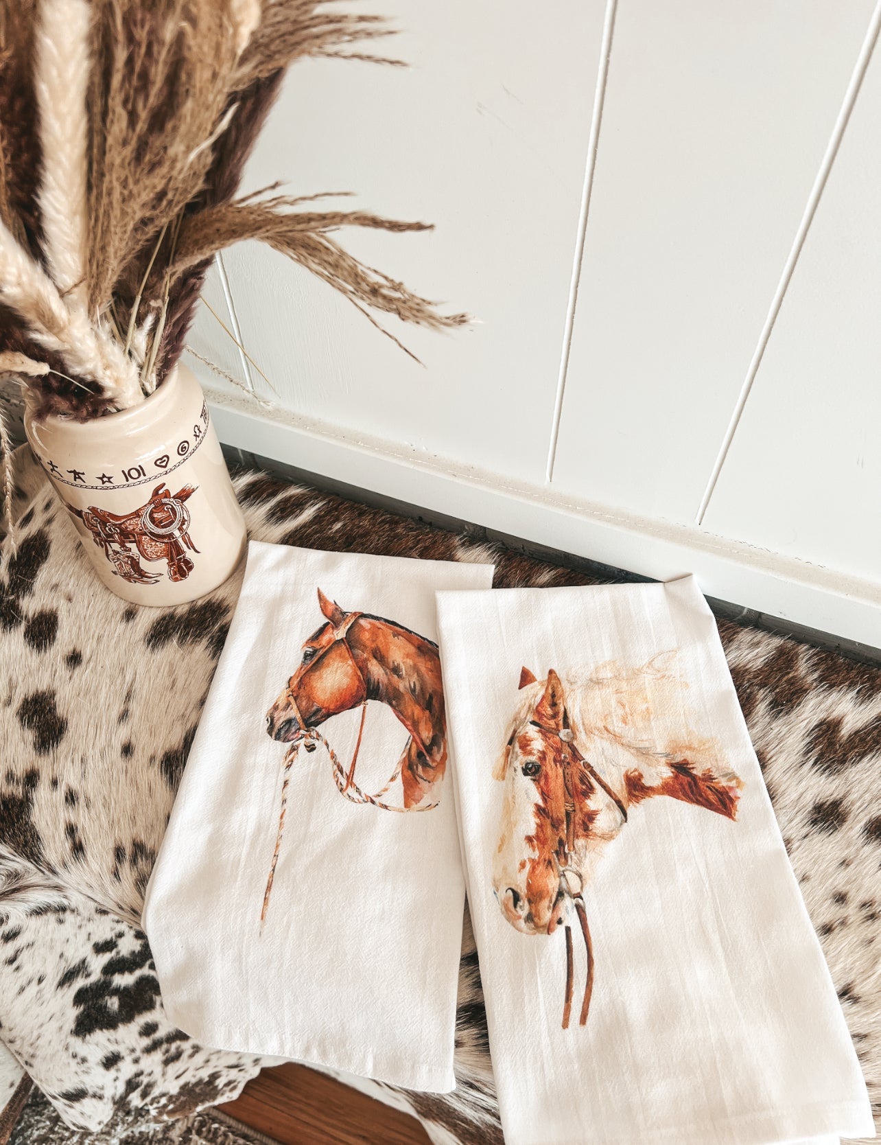 Western Tea Towel 2.0 (the horses)