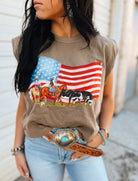 Stars Stripes & Saddle Rides Muscle Tank