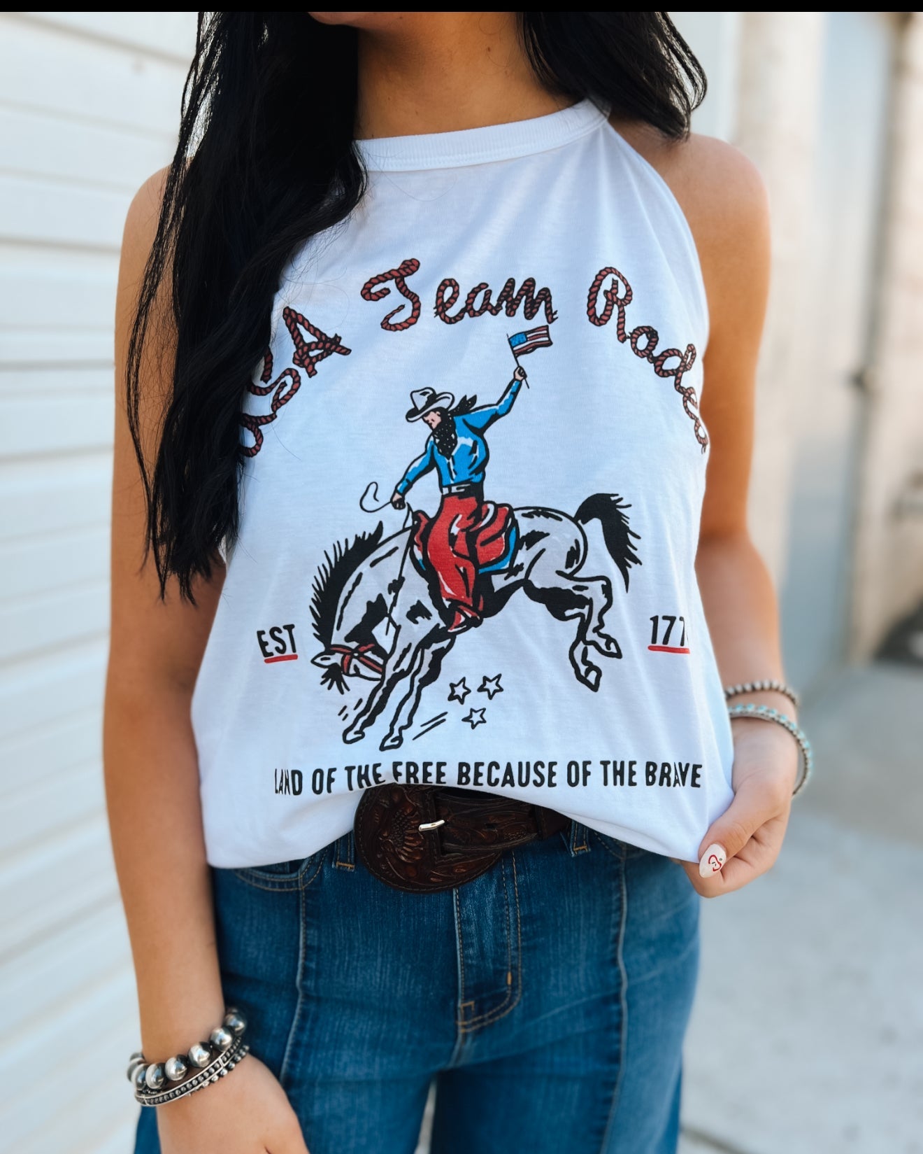USA Team Rodeo Bronc Halter Tank