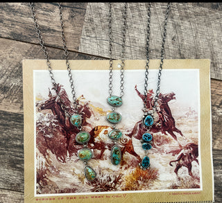 4 Stone Turquoise Necklace