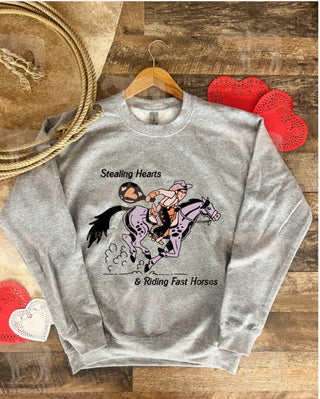 Stealing Hearts Tee or Sweatshirt (Adult) (Heathered Grey)