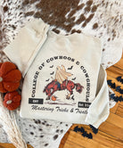College of Cowboos Halloween Graphic Design Tee or Sweatshirt (Sand)