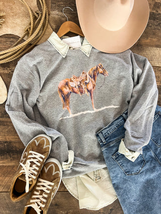 The Good Horse Tee Or Sweatshirt (Adult)(Heathered grey)