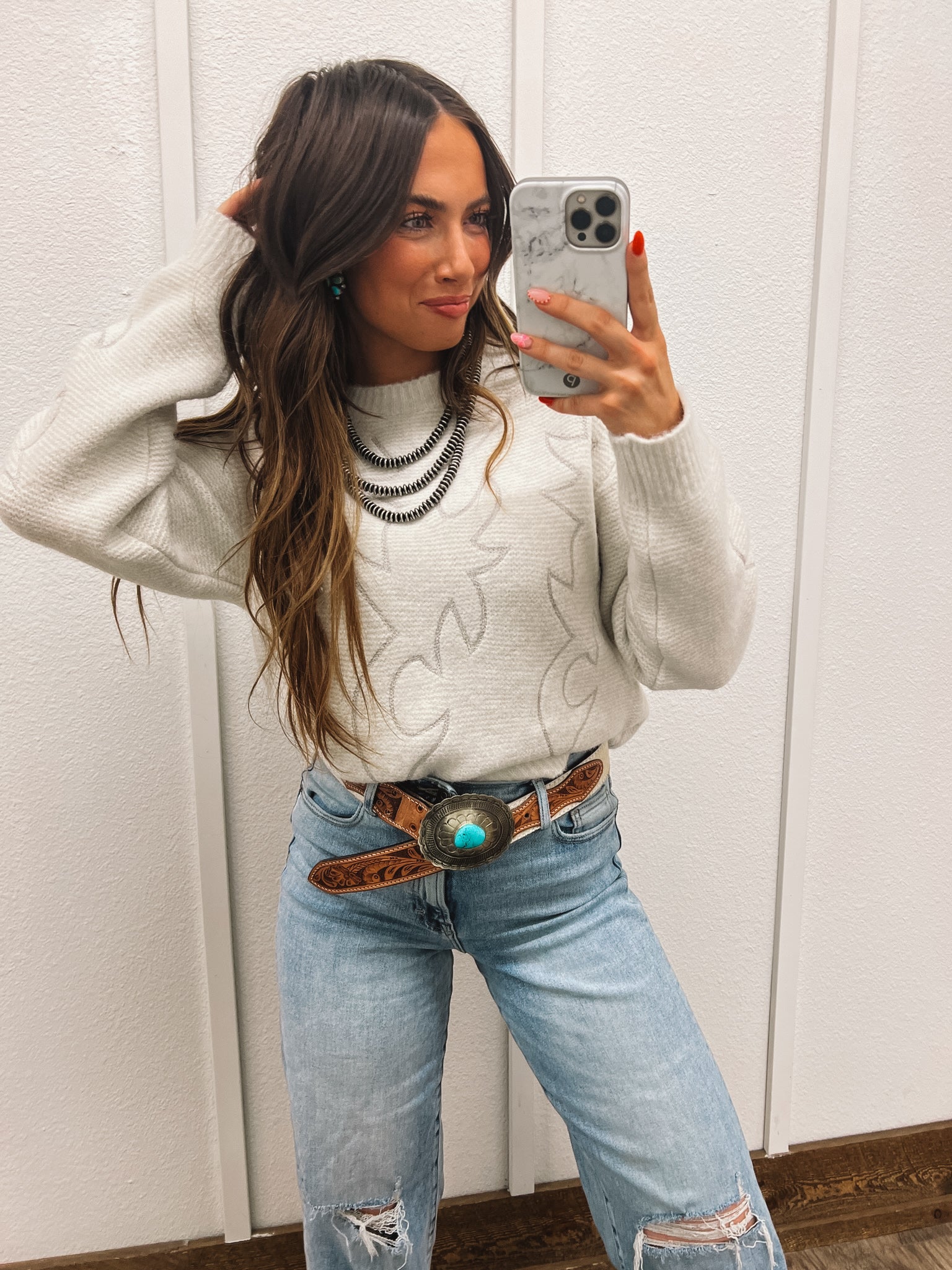 Bootstitch Cozy Sweater(Cream) Tops - Sweaters