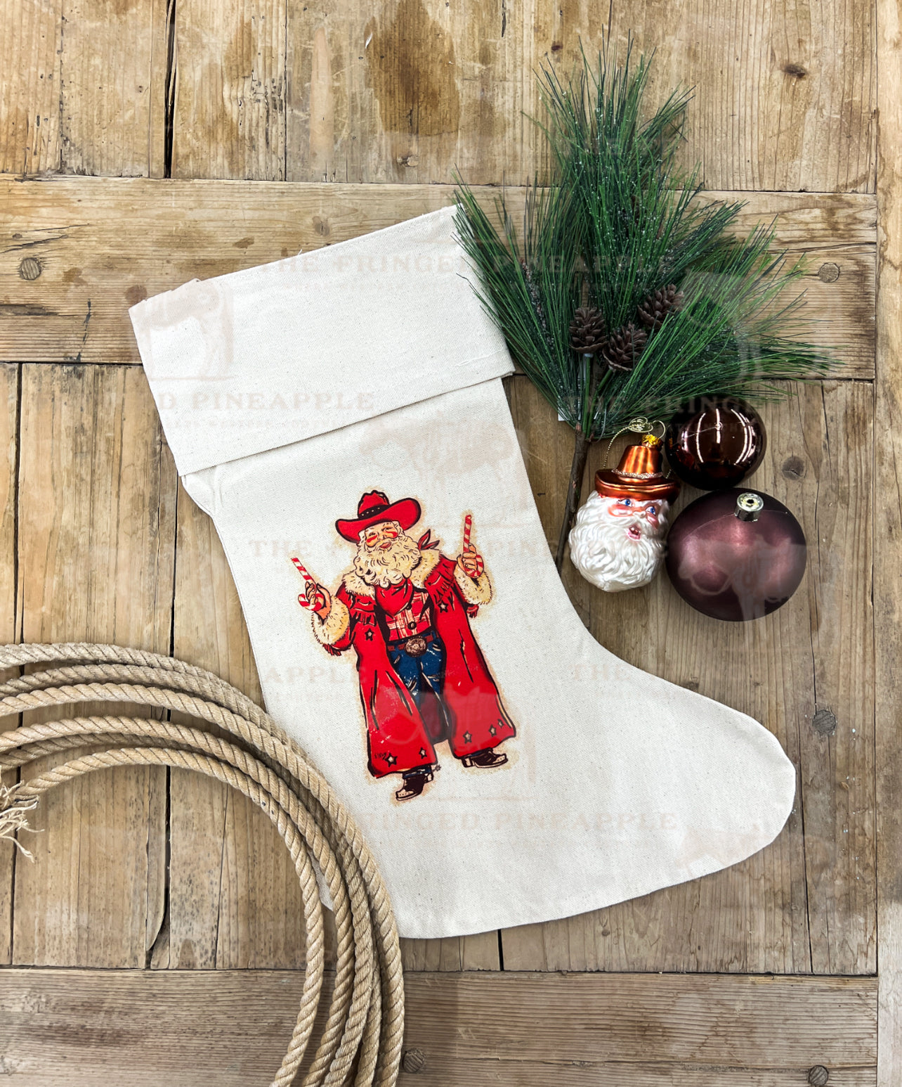 TFP Christmas Stocking Candy Cane Santa