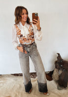 Horses On The Run Jacquard Stitch Corset