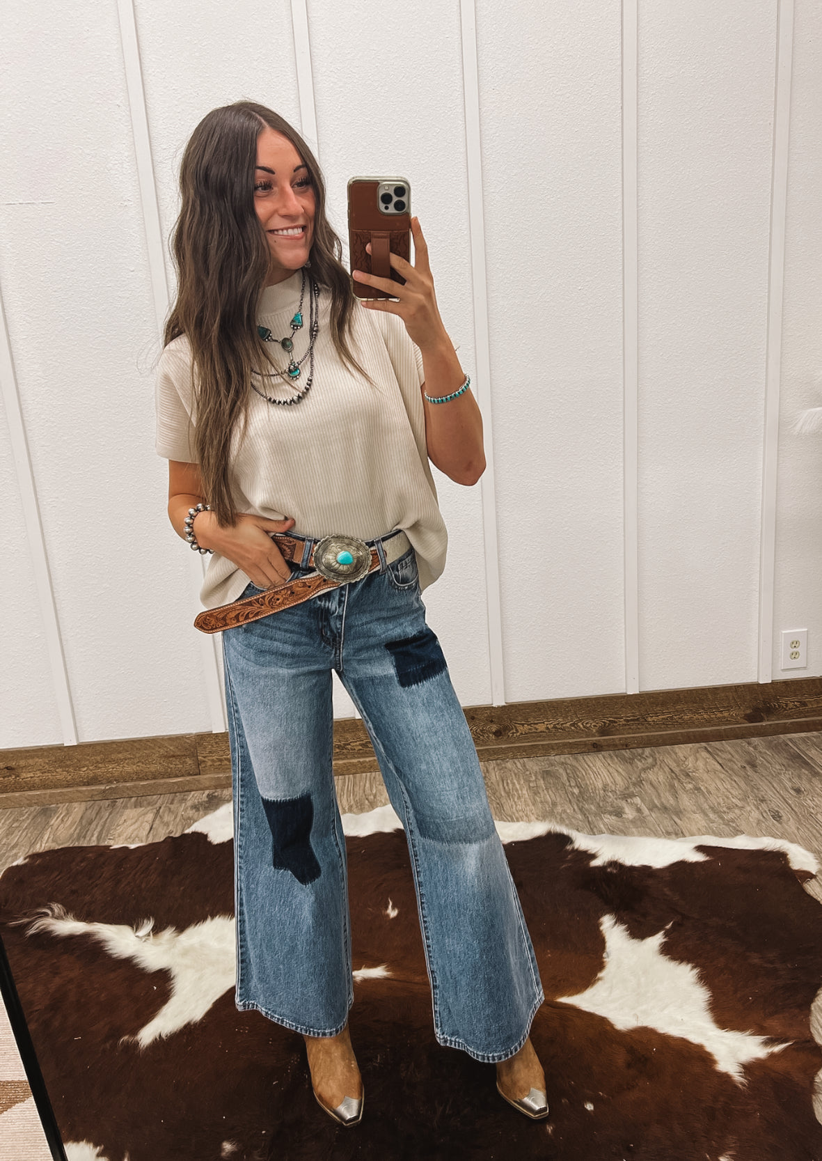 Out In The Country Mock Neck (Sand Beige) Tops - Sweaters