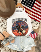 Western 4th Of July BULLRIDER Tank/Tee(White)
