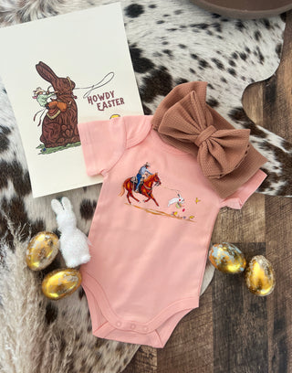 The Bunny Roper Easter Pink Tee/Onesie(little kid)