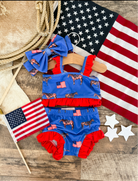 American Horse Ruffle Two Piece Swimsuit(Minis)