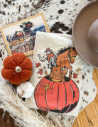 Fall Bronc Pumpkin Cowboy Tee (cream)