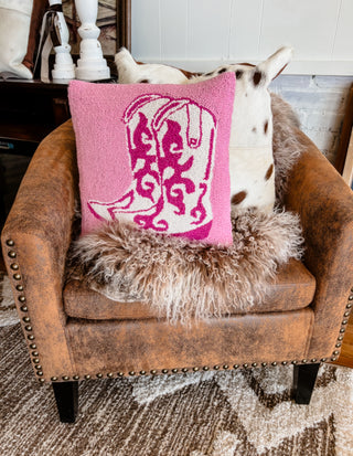 Pink Boots Pillow