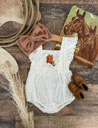 Blazin’ Days Horse White Romper