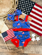 American Horse Ruffle Two Piece Swimsuit(Minis)