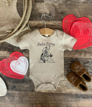 Rodeo Romeo Valentines (Infant-S/S Onesie)(Toddler/Youth Tee)(Clay/Cognant)