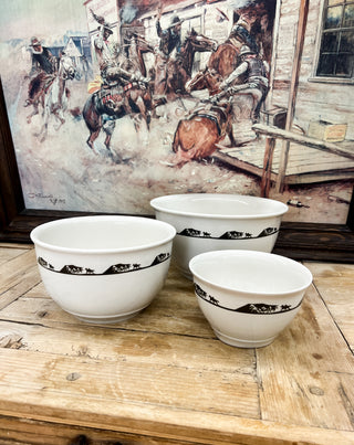 Running Horses Mixing Bowls (see description for shipping)