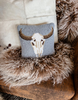 Mini Cowskull Pillow