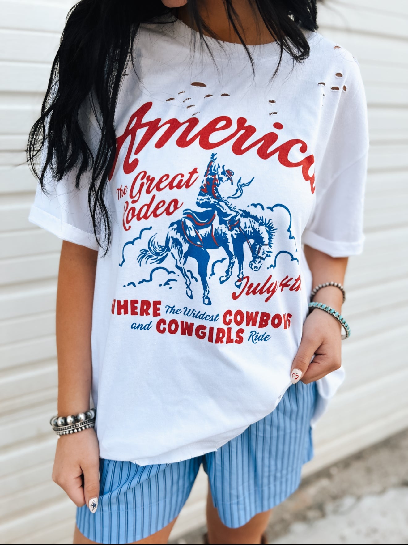 The Great American Rodeo Distressed Tee