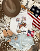 Western 4th Of July-Cody Freedom Tank(White)