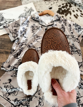 Tooled Printed  Slippers