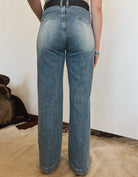 Western High Rise Wide Leg Denim (8158)