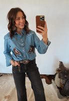 Good Ole Days’ Horse Denim Blouse